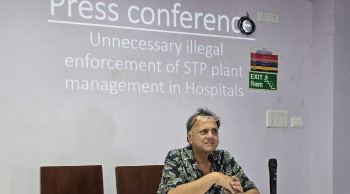 डॉ. प्रेम अग्रवाल : राजधानी के अस्पतालों पर जबरन अव्यवस्थित सीवेज ट्रीटमेंट प्लांट एसटीपी सिस्टम को लागू करने के सरकारी दबाव पर कड़ा विरोध प्रकट किया ।